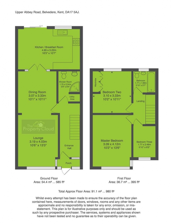 Floor Plan Image for 3 Bedroom Property for Sale in Upper Abbey Road, Belvedere