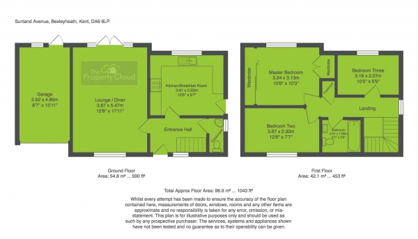 Floor Plan Image for 3 Bedroom Detached House for Sale in Sunland Avenue, Bexleyheath