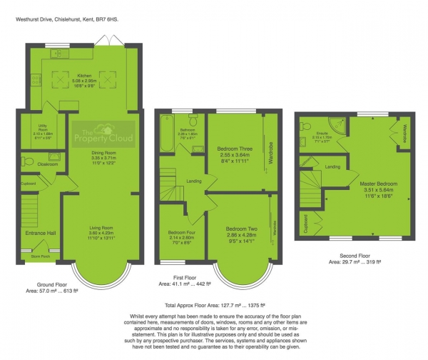 Floor Plan Image for 4 Bedroom Property to Rent in Westhurst Drive, Chislehurst