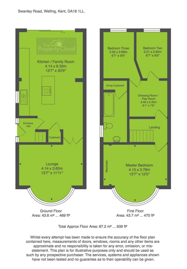 Floor Plan Image for 3 Bedroom Semi-Detached House for Sale in Swanley Road, Welling