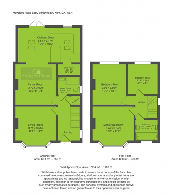 Floor Plan Image for 3 Bedroom Semi-Detached House for Sale in Mayplace Road East, Bexleyheath