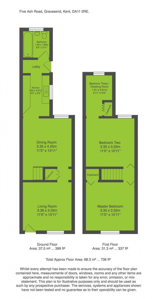 Floor Plan Image for 2 Bedroom Property for Sale in Five Ash Road, Gravesend