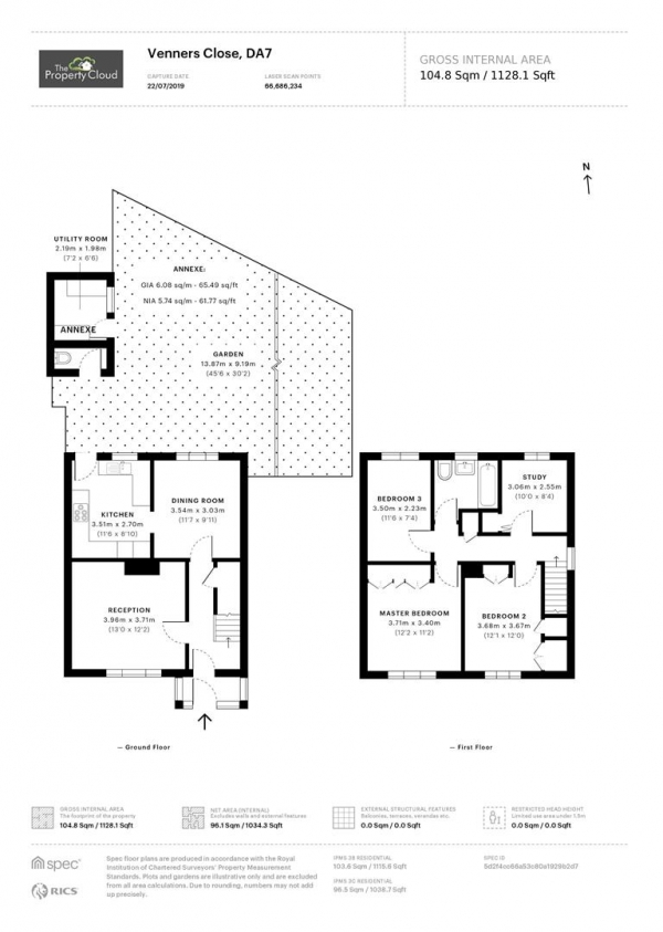 Floor Plan Image for 4 Bedroom End of Terrace House for Sale in Venners Close, Bexleyheath