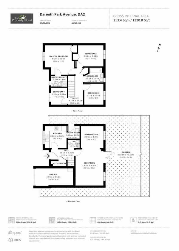 Floor Plan Image for 4 Bedroom Detached House for Sale in Darenth Park Avenue, Dartford