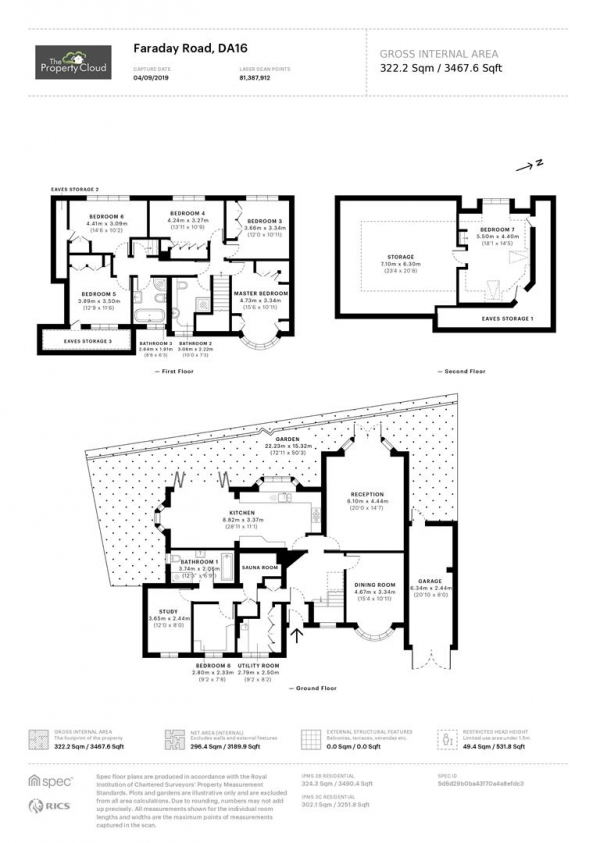 Floor Plan Image for 6 Bedroom Property to Rent in Faraday Road, Welling