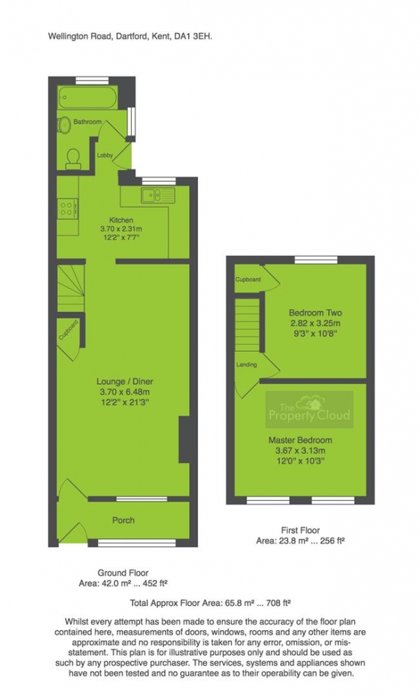 Floor Plan Image for 2 Bedroom Property to Rent in Wellington Road, Dartford