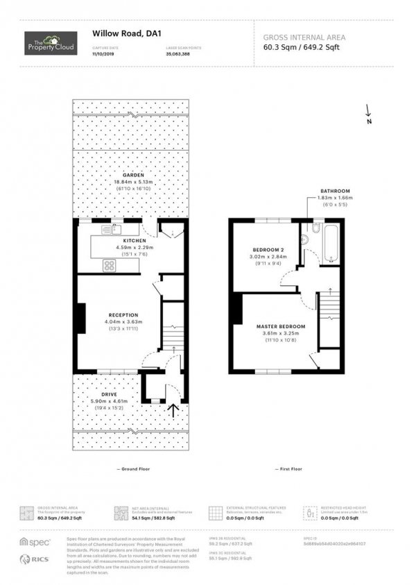 Floor Plan Image for 2 Bedroom Property for Sale in Willow Road, Dartford