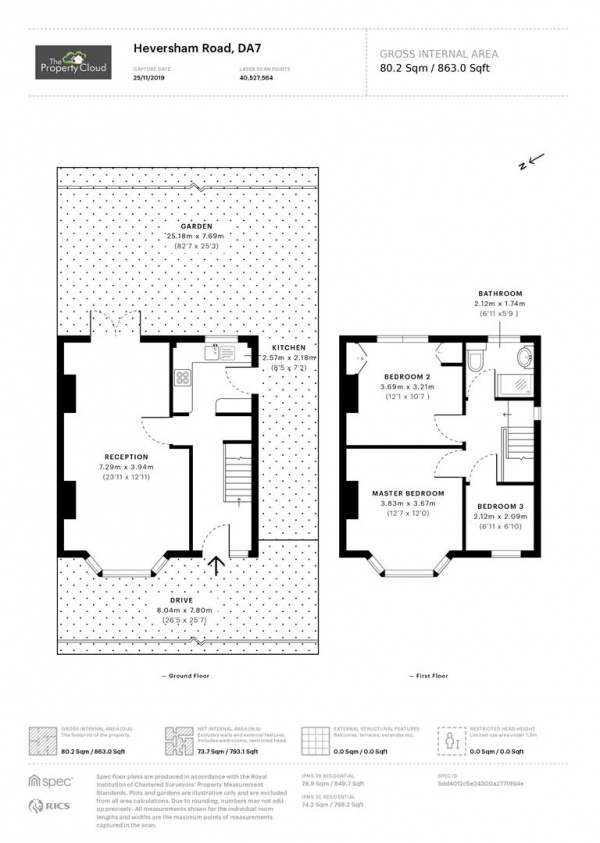 Floor Plan Image for 3 Bedroom End of Terrace House for Sale in Heversham Road, Bexleyheath