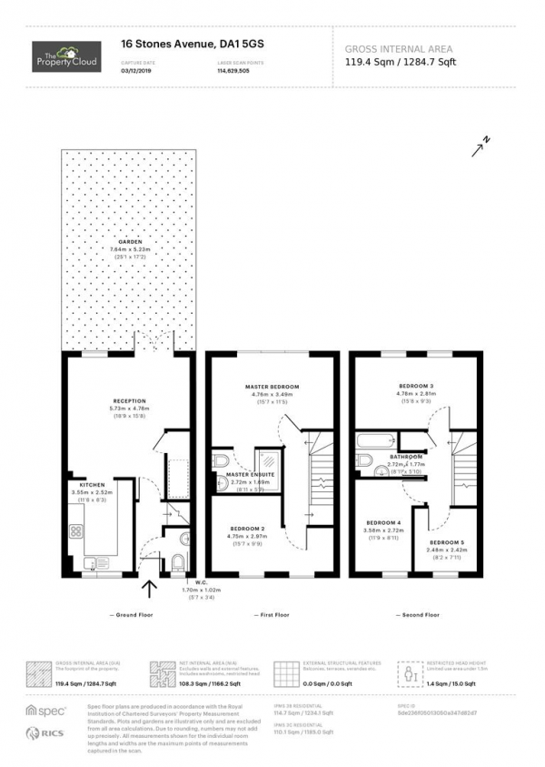 Floor Plan Image for 5 Bedroom Property for Sale in Stones Avenue, Dartford