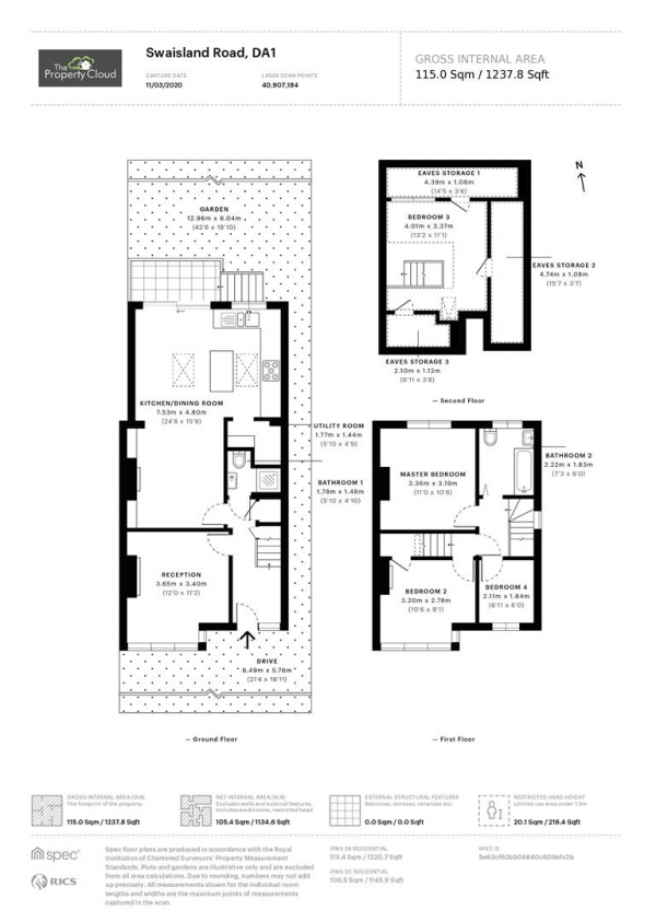 Floor Plan Image for 4 Bedroom Property for Sale in Swaisland Road, Dartford