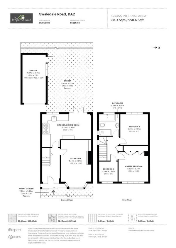 Floor Plan Image for 3 Bedroom Semi-Detached House for Sale in Swaledale Road, Dartford