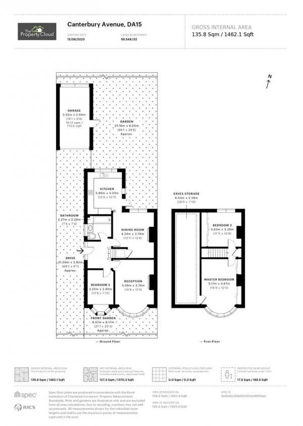 Floor Plan Image for 3 Bedroom Property for Sale in Canterbury Avenue, Sidcup