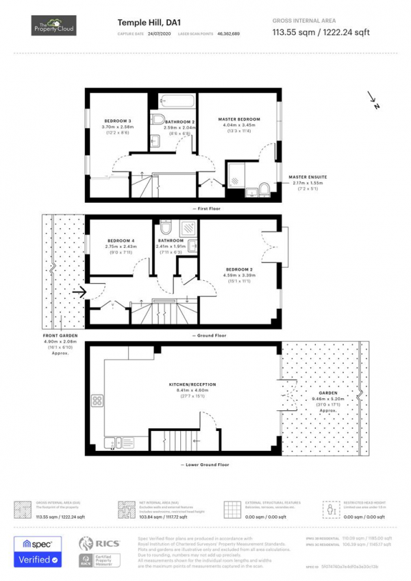 Floor Plan Image for 4 Bedroom Property for Sale in Phoenix Quarter, Dartford