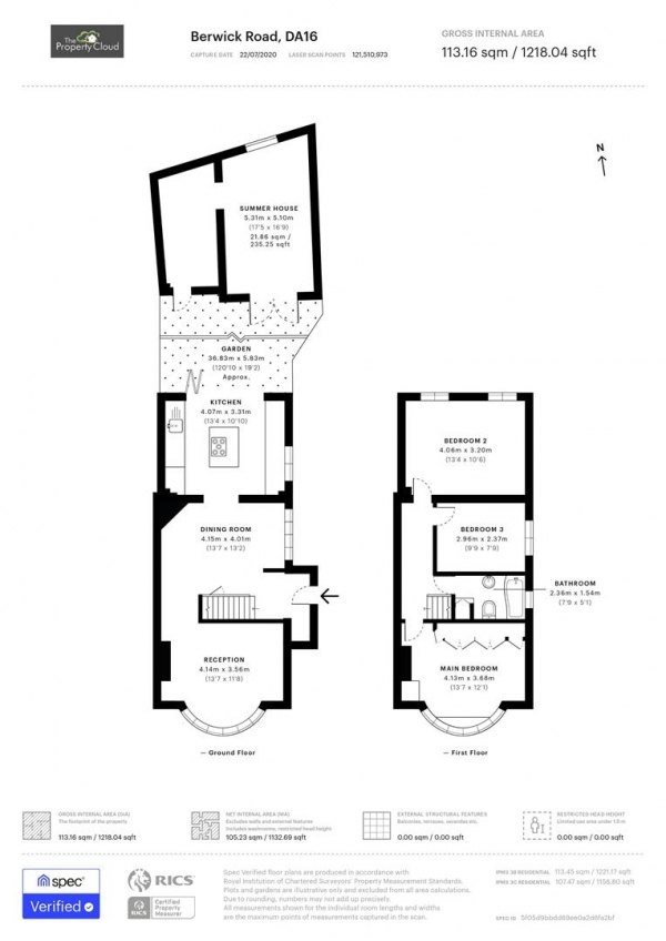 Floor Plan Image for 3 Bedroom Semi-Detached House for Sale in Berwick Road, Welling