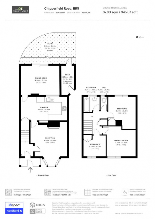 Floor Plan Image for 3 Bedroom Semi-Detached House for Sale in Chipperfield Road, Orpington