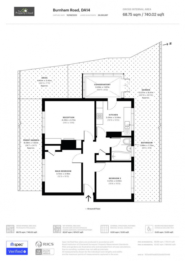 Floor Plan Image for 2 Bedroom Maisonette for Sale in Burnham Road, Sidcup