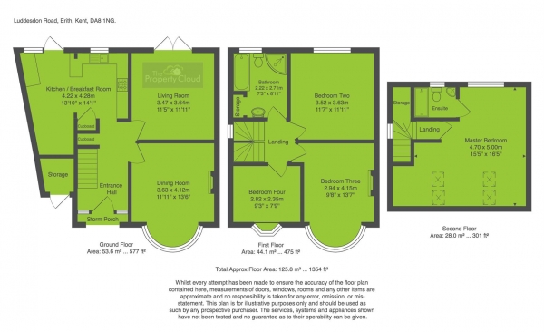 Floor Plan Image for 4 Bedroom Semi-Detached House for Sale in Luddesdon Road, Erith