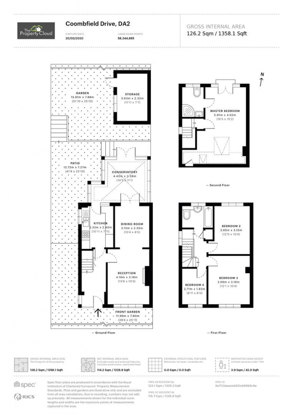 Floor Plan Image for 4 Bedroom Semi-Detached House for Sale in Coombfield Drive, Dartford