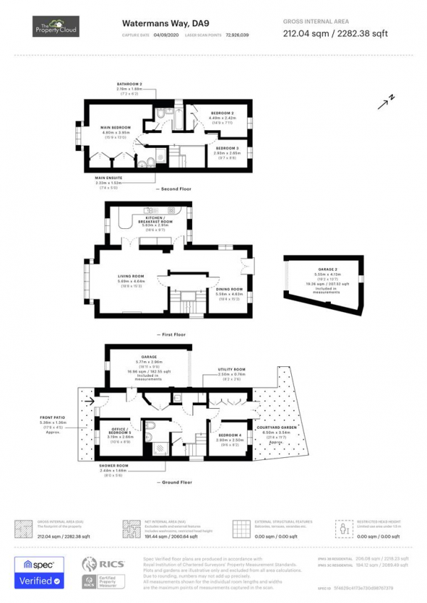 Floor Plan Image for 5 Bedroom End of Terrace House for Sale in Watermans Way, Greenhithe