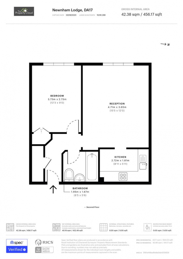 Floor Plan Image for 1 Bedroom Flat for Sale in Erith Road, Belvedere