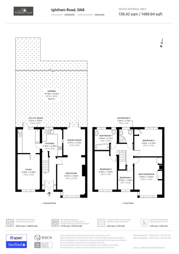 Floor Plan Image for 4 Bedroom Semi-Detached House for Sale in Ightham Road, Erith