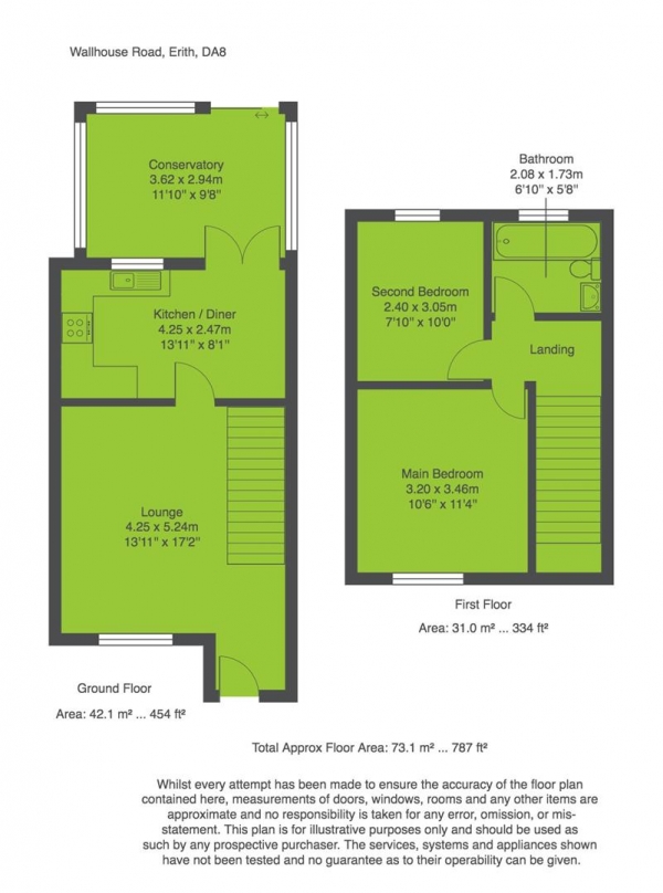 Floor Plan Image for 2 Bedroom Property for Sale in Wallhouse Road, Erith