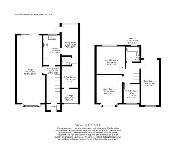 Floor Plan Image for 4 Bedroom Semi-Detached House for Sale in Haslemere Road, Bexleyheath