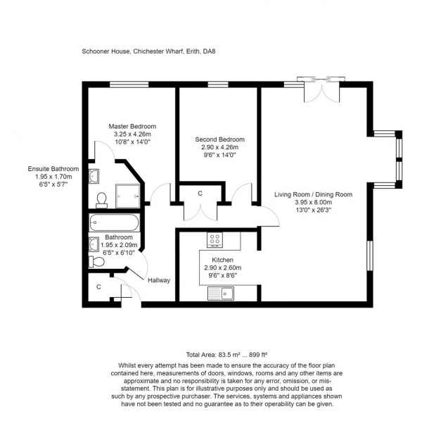 Floor Plan Image for 2 Bedroom Flat for Sale in Chichester Wharf, Erith