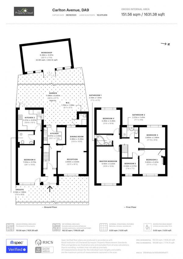 Floor Plan for 6 Bedroom Semi-Detached House for Sale in Carlton Avenue, Greenhithe, DA9, 9DR - Offers in Excess of &pound550,000