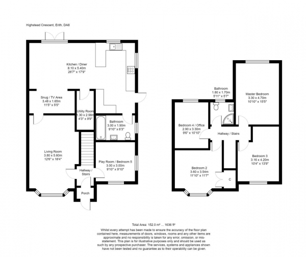 Floor Plan Image for 4 Bedroom Semi-Detached House for Sale in Highstead Crescent, Erith