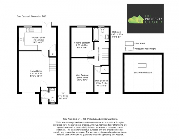 Floor Plan Image for 3 Bedroom Semi-Detached House for Sale in Sara Crescent, Greenhithe