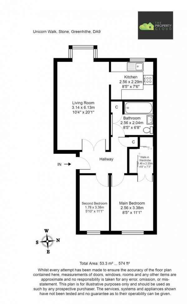 Floor Plan Image for 2 Bedroom Flat for Sale in Unicorn Walk, Greenhithe