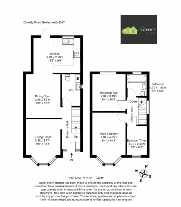 Floor Plan Image for 3 Bedroom End of Terrace House for Sale in Clovelly Road, Bexleyheath