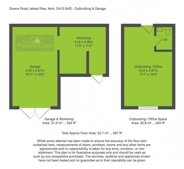 Floor Plan Image for 3 Bedroom Detached House for Sale in Downs Road, Istead Rise