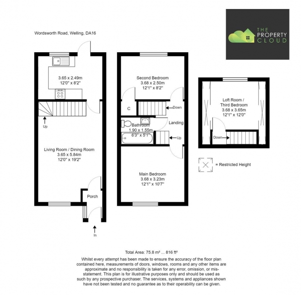 Floor Plan Image for 2 Bedroom Terraced House for Sale in Wordsworth Road, Welling