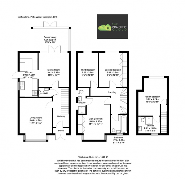 Floor Plan Image for 4 Bedroom Semi-Detached House for Sale in Crofton Lane, Petts Wood, Orpington