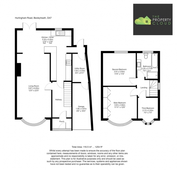 Floor Plan Image for 3 Bedroom Semi-Detached House for Sale in Hurlingham Road, Bexleyheath