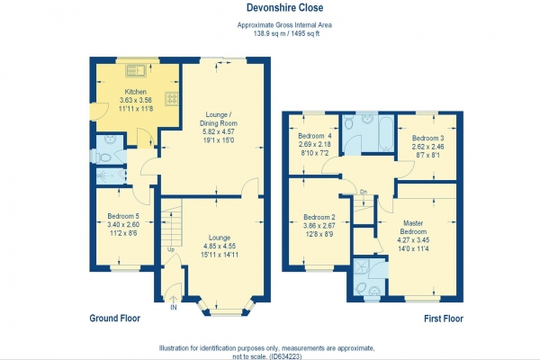 Floor Plan Image for 5 Bedroom Detached House for Sale in Devonshire Close, Heywood