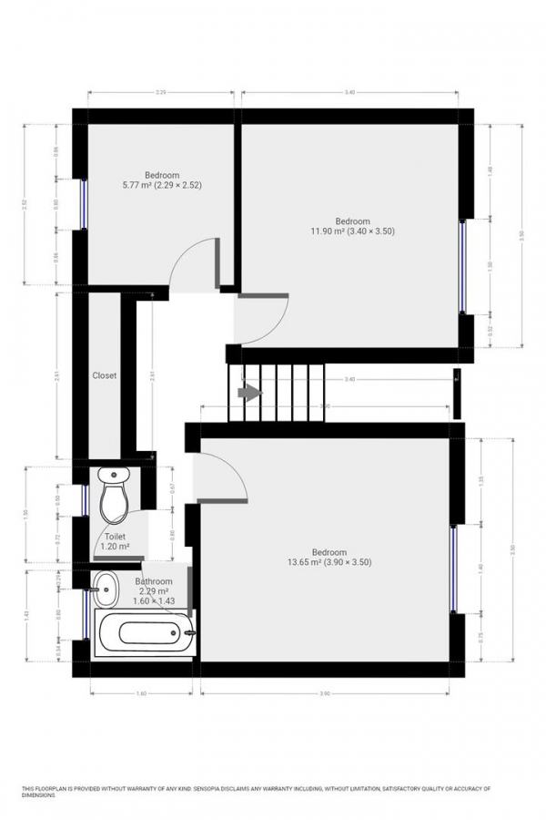 Floor Plan Image for 3 Bedroom Property for Sale in Berwick Close, Heywood