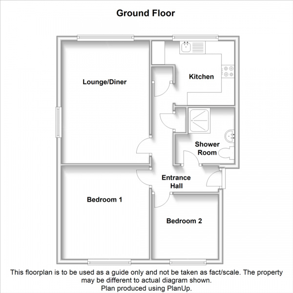 Floor Plan Image for 2 Bedroom Apartment for Sale in Princes Street, Rugby