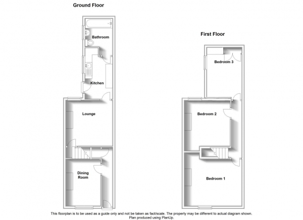 Floor Plan Image for 3 Bedroom Terraced House for Sale in Adams Street, Rugby