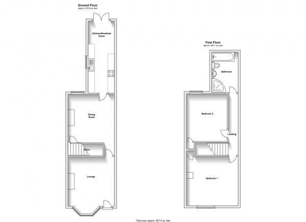 Floor Plan Image for 2 Bedroom Terraced House for Sale in Essex Street, Rugby