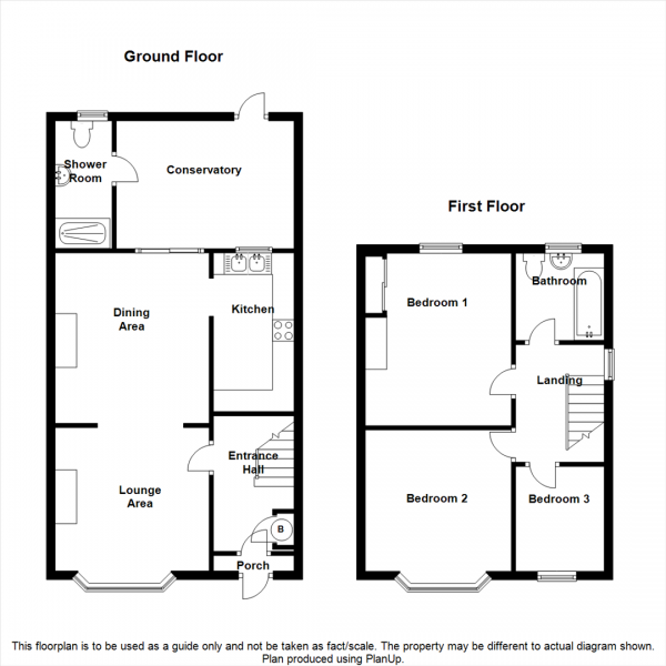 Floor Plan Image for 3 Bedroom Semi-Detached House for Sale in Eastlands Road, Hillmorton, Rugby