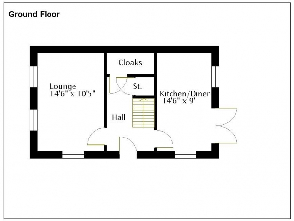 Floor Plan Image for 4 Bedroom Semi-Detached House for Sale in Izod Road, Rugby