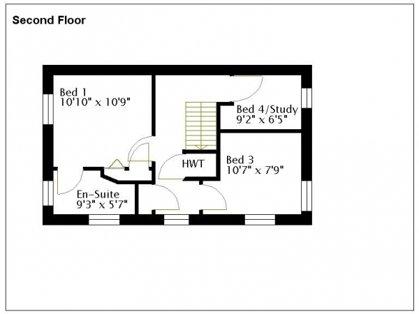 Floor Plan Image for 4 Bedroom Semi-Detached House for Sale in Izod Road, Rugby