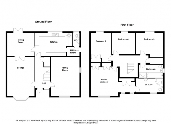 Floor Plan Image for 4 Bedroom Detached House for Sale in Aqua Place, Rugby