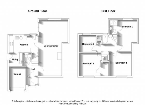 Floor Plan Image for 4 Bedroom Detached House for Sale in Medhurst Close, Dunchurch, Rugby