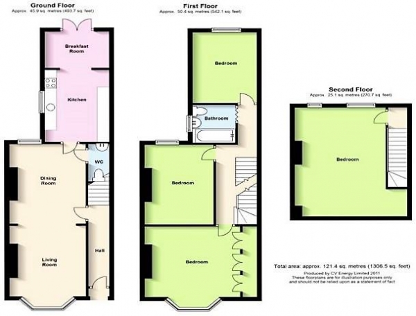 Floor Plan Image for 4 Bedroom Terraced House for Sale in York Street, Rugby