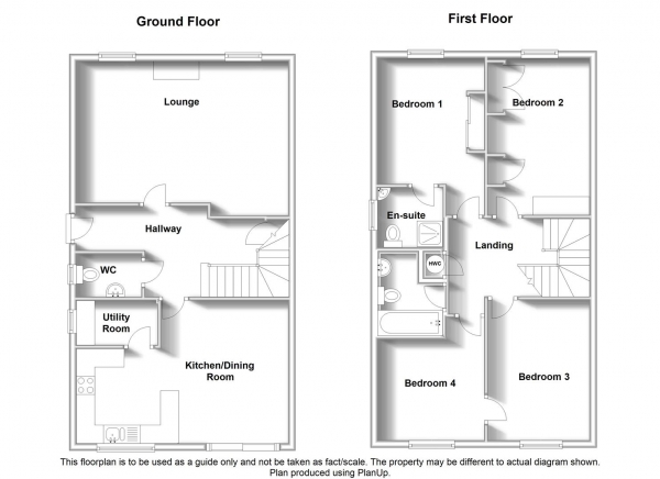 Floor Plan for 4 Bedroom Detached House for Sale in Almond Close, Barby, Rugby, CV23, 8TL - OIRO &pound325,000