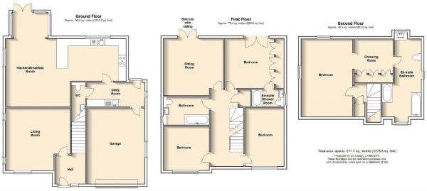 Floor Plan Image for 5 Bedroom Property for Sale in Poppy Close, Brinklow, Rugby